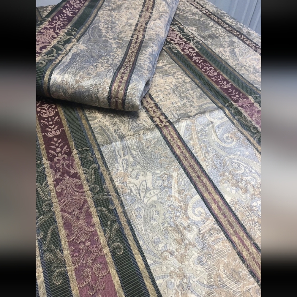 Vtg Croscill Town House Dover Manor Drapery Panels & Tiebacks Lined 80x85” USA